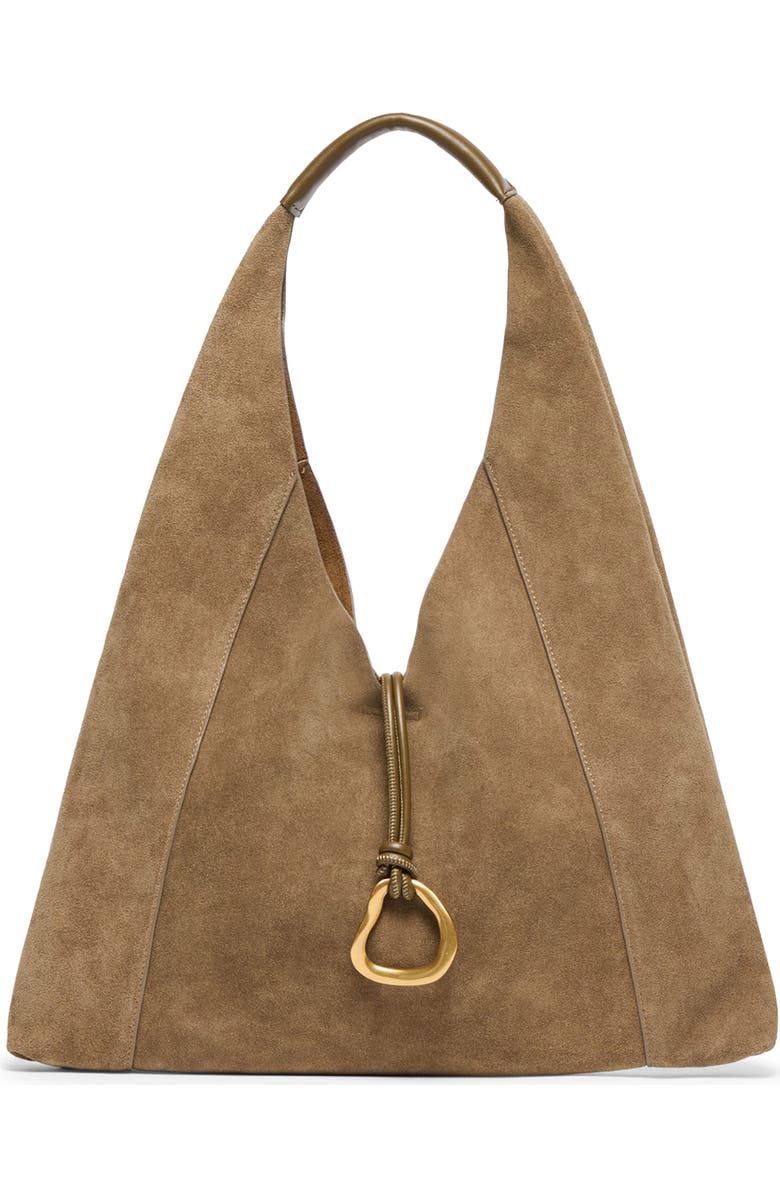 Dolce Vita Malin Suede Hobo Bag, Main, color, Olive