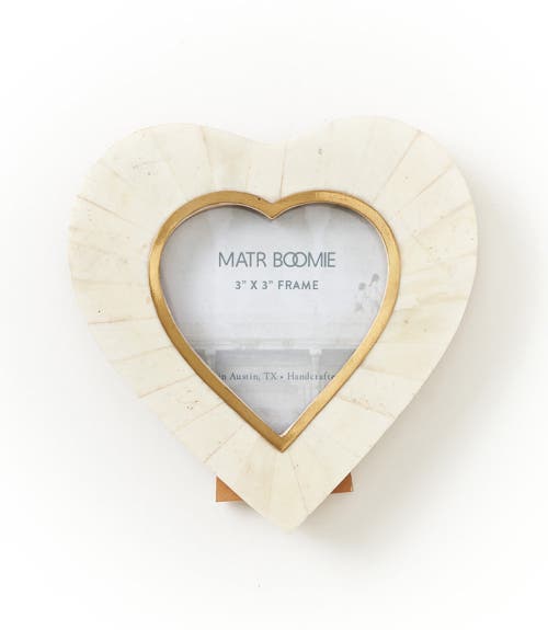 Matr Boomie Mukhendu Heart 3x3 Picture Frame In White