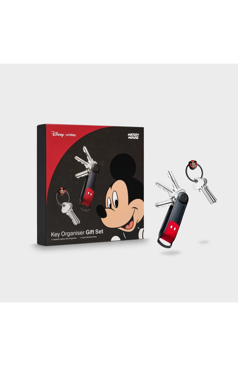 Orbitkey Disney Hybrid Leather Key Organiser + Ring v2 Kit, Main, color, Mickey Mouse