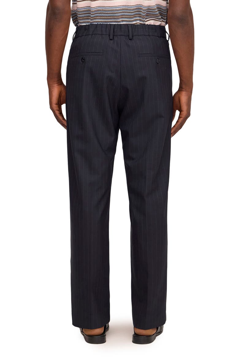 Kay 10037 Pinstriped Pleated Trousers, Alternate, color, NAVY STRIPE