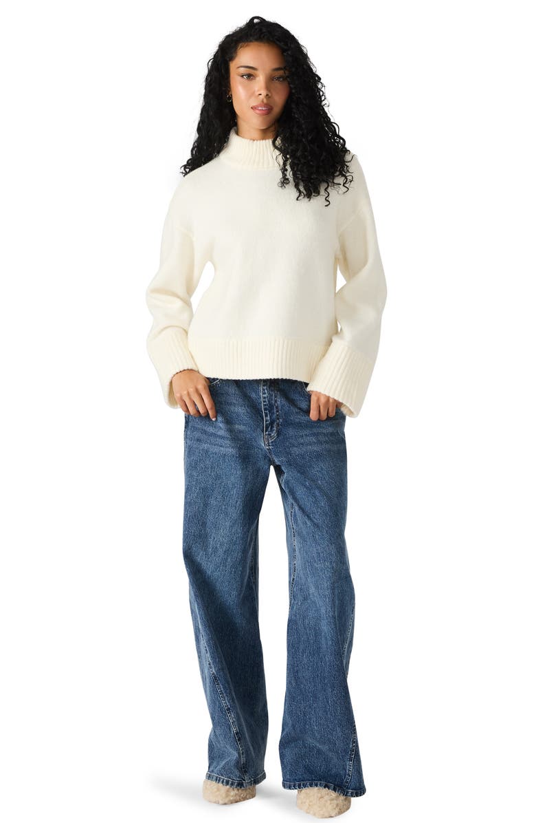 Steve Madden Ivi Mock Neck Sweater, Alternate, color, Cream