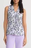 KASPER Sleeveless Knot Front Jersey Top