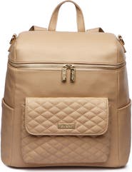 Luli Bebé Monaco Faux Leather Diaper Backpack