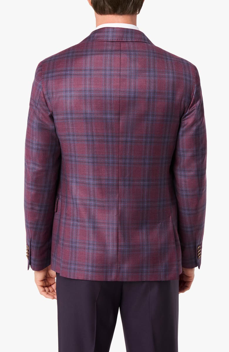 Zanella Treviso Red & Blue Plaid Wool Sport Coat, Alternate, color, Tuscan Red