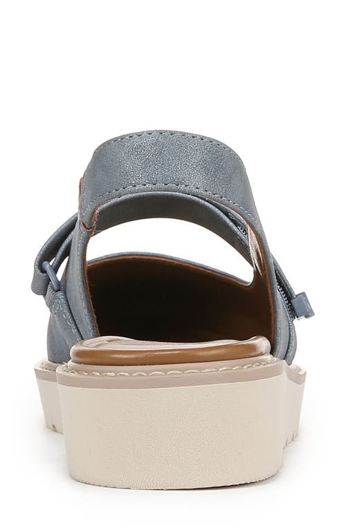 Naturalizer Edison Slingback Flat In Mid Blue Faux Leather