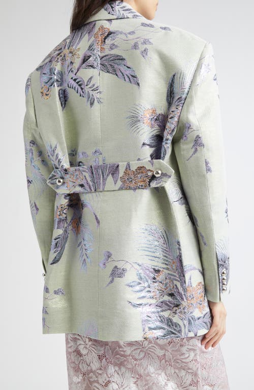 Rabanne Metallic Floral Brocade Blazer