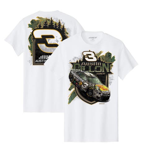 Men's Richard Childress Racing Team Collection White Austin Dillon Bass Pro Shops Car T-Shirt