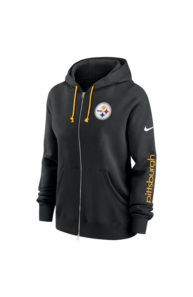 Nike Women's Nike Black Pittsburgh Steelers Phoenix Hoodie Full-Zip Sweatshirt, Alternate, color, 