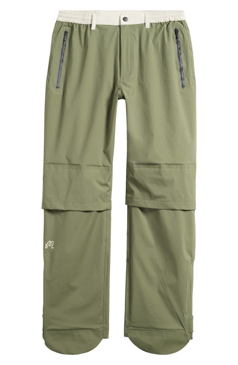 Malbon Golf Flint Foraging Rain Pants, Main, color, Olivine