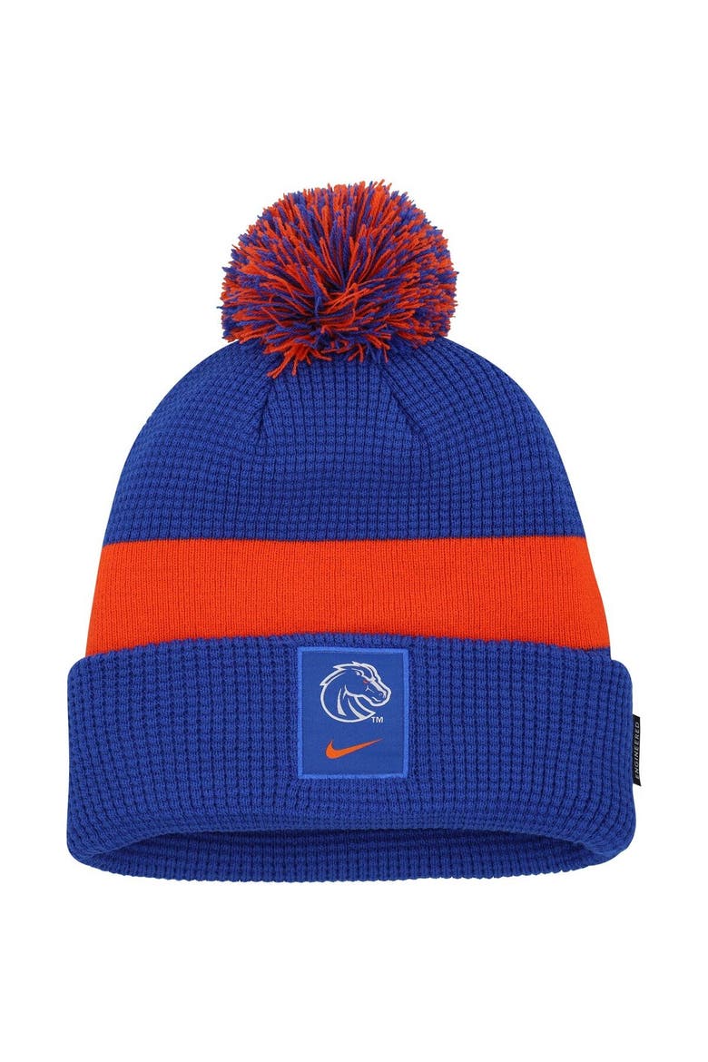 Men's Nike Royal Boise State Broncos Sideline Team Cuffed Knit Hat with Pom, Main, color, Royal