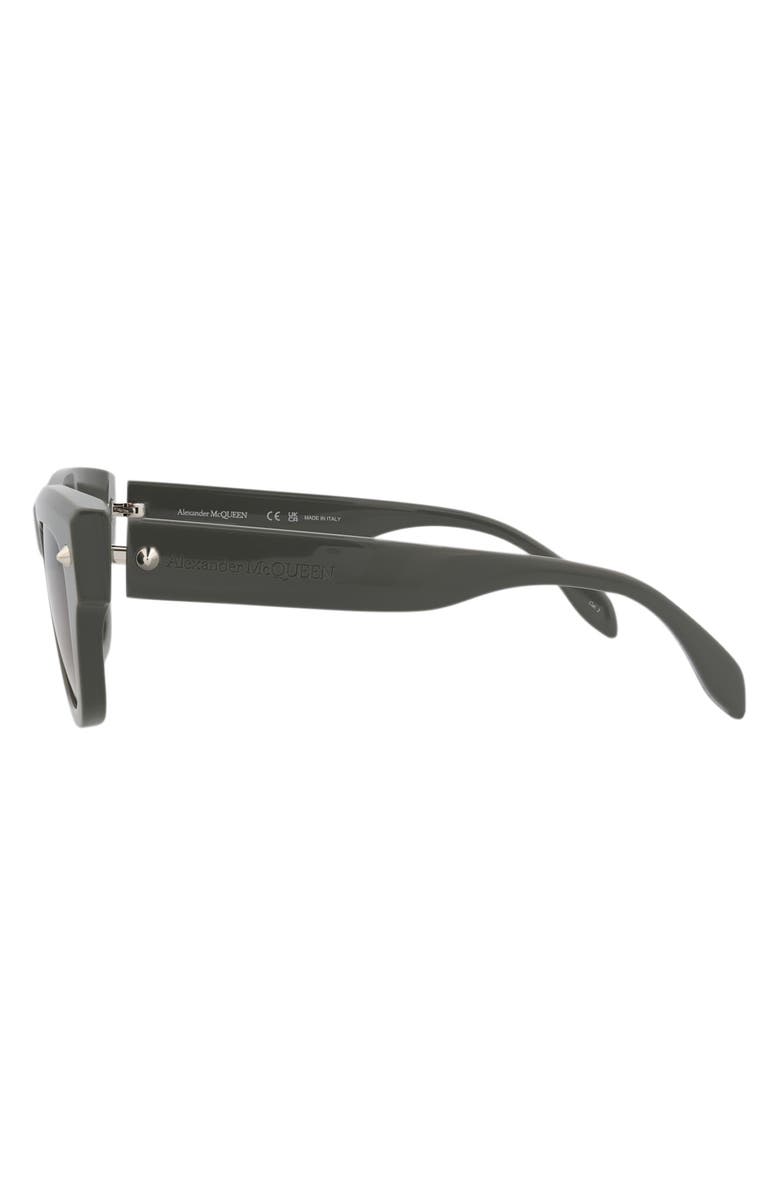 McQueen 51mm Square Sunglasses, Alternate, color, Grey Grey Brown