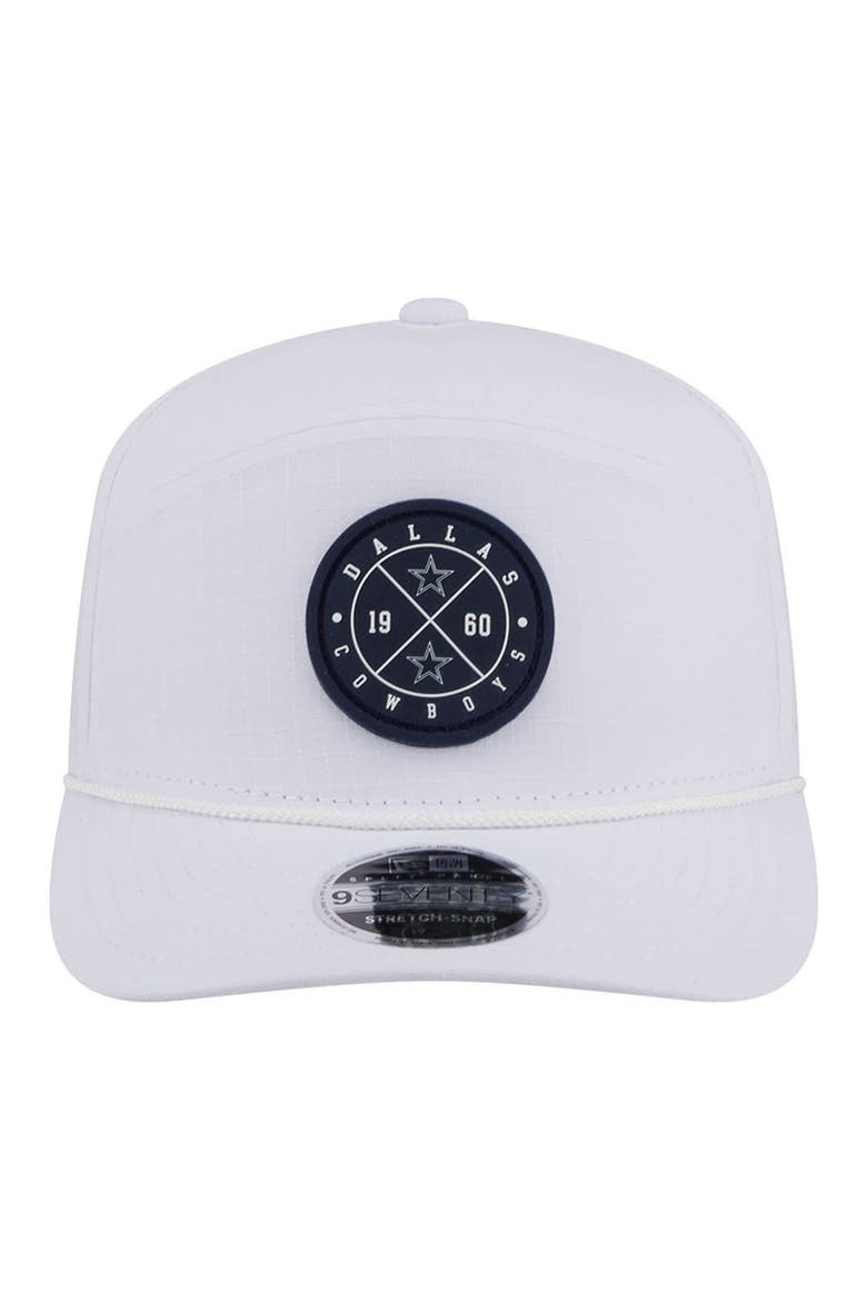 Men's New Era  White Dallas Cowboys Quick Strike Split Panel 9SEVENTY Stretch-Snap Hat, Alternate, color, White