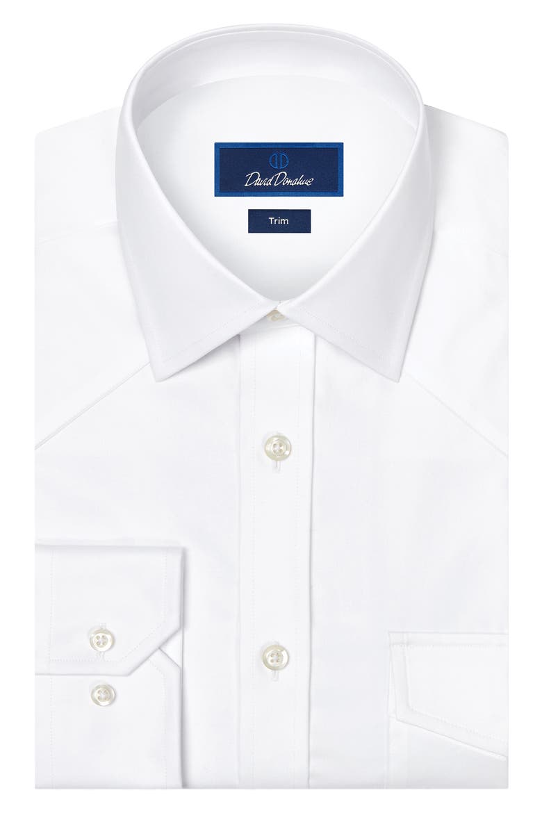 Trim Fit Western Dress Shirt, Alternate, color, WHITE