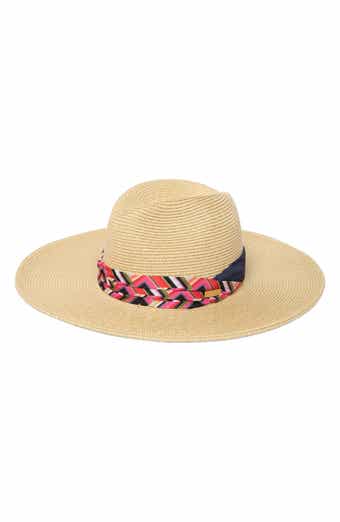Trina Turk Azura Straw Fedora Hat