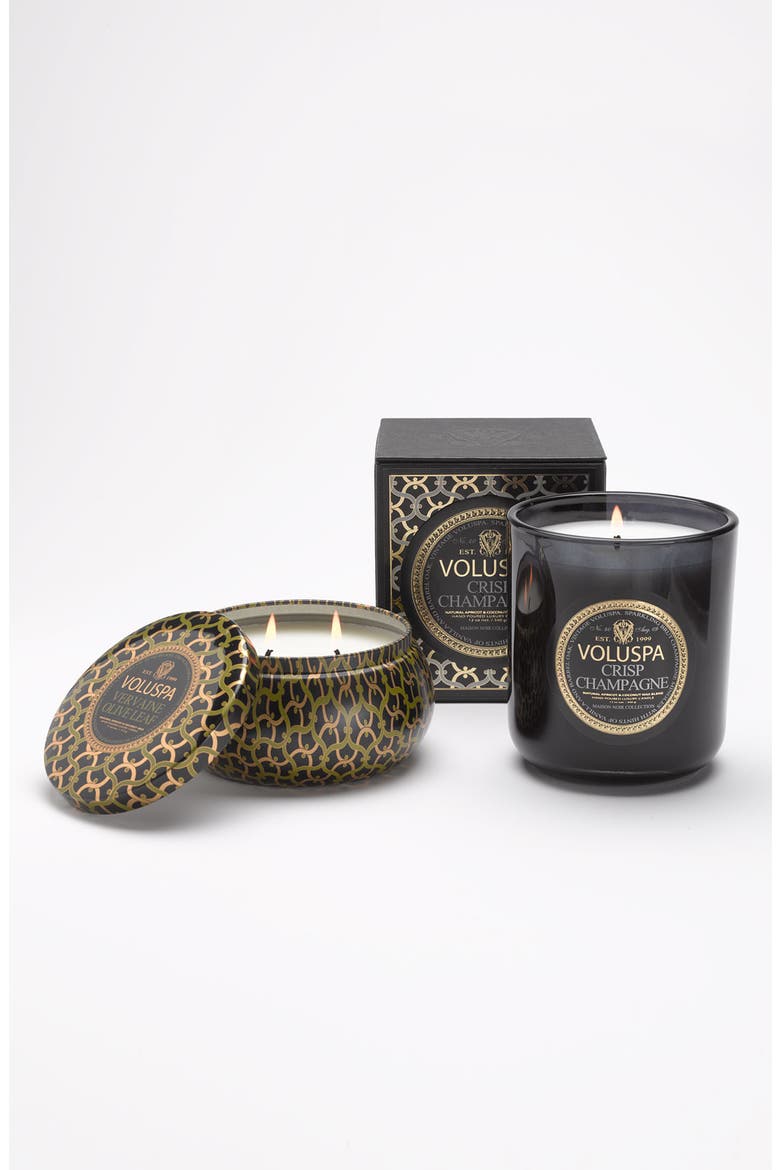 Maison Noir Vervaine Olive Leaf Maison Metallo Two-Wick Candle, Main, color, NO COLOR