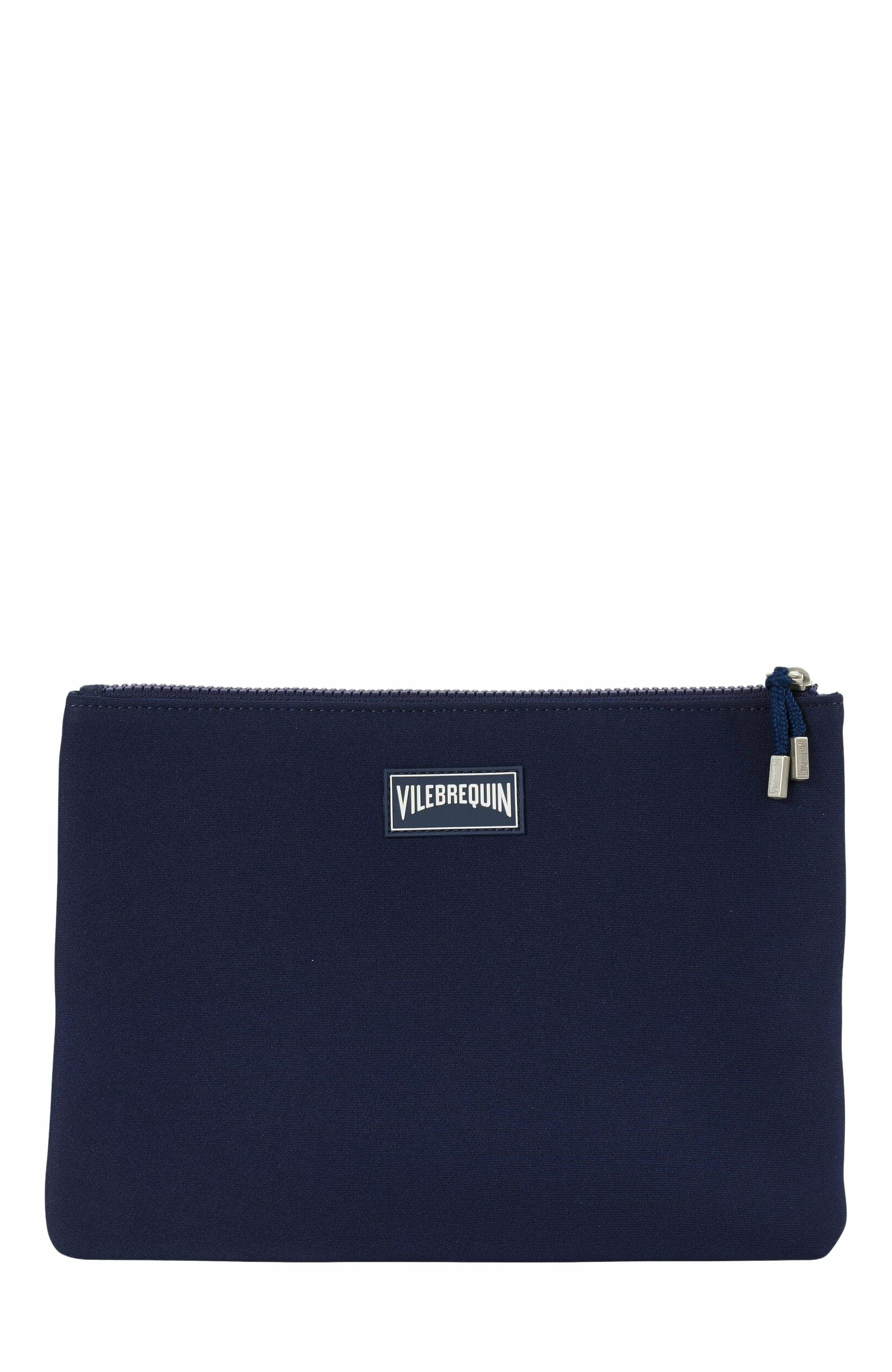 Unisex Solid Neoprene Pouch, Alternate, color, BLEU MARINE