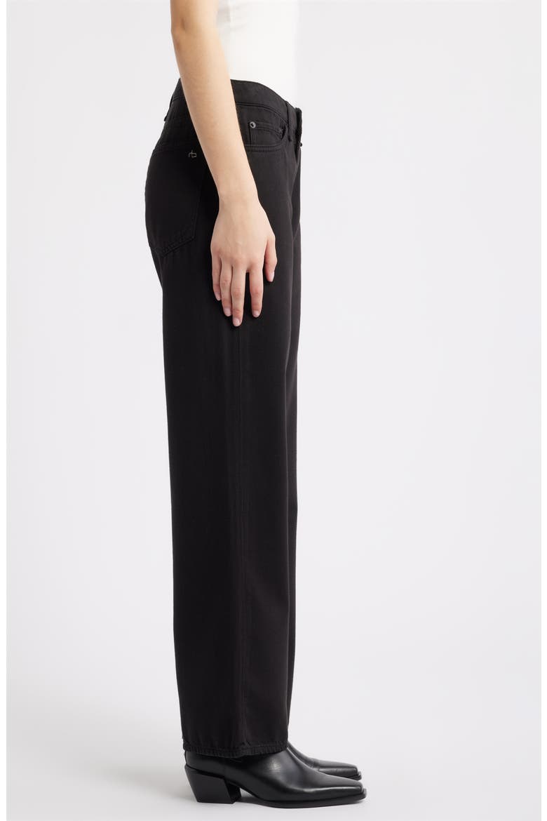 Cam Featherweight Low Rise Relaxed Straight Leg Jeans, Alternate, color, BLACK