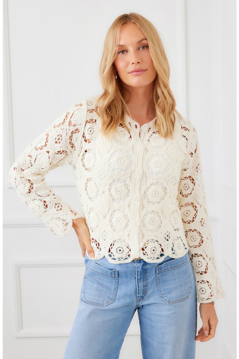 Open Stitch Jacket, Alternate, color, CREAM