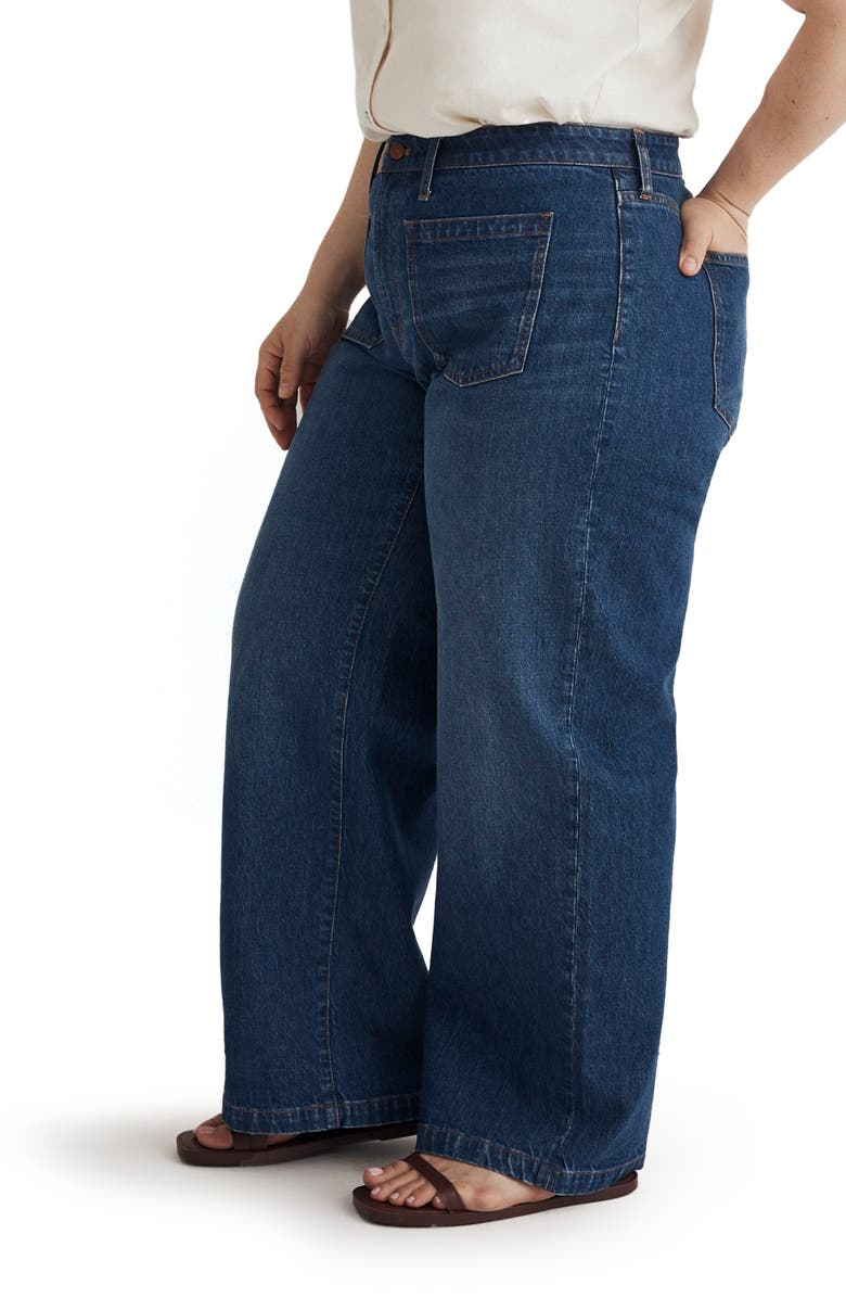 Madewell The Perfect Vintage Patch Pocket Wide Leg Jeans, Alternate, color, Caronia Wash