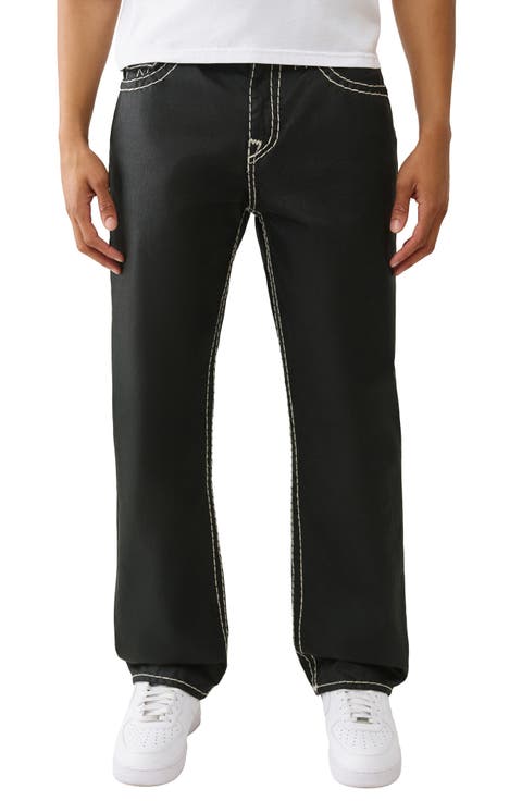 Bobby Super T Coated Baggy Jeans (Coated Black) (Regular & Big)