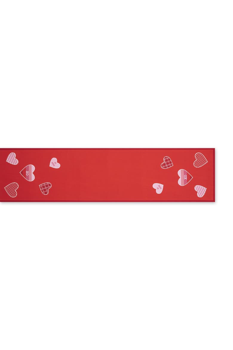 Hearts Embellished Table Runner, Alternate, color, Hearts