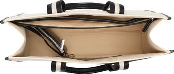 Contrast Pocket Canvas Tote Bag