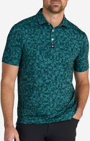 Bad Birdie Chippd Grooves Abstract Print Performance Golf Polo