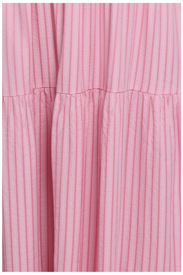 Maisie Strapless Midi Dress, Alternate, color, PINK STRIPE