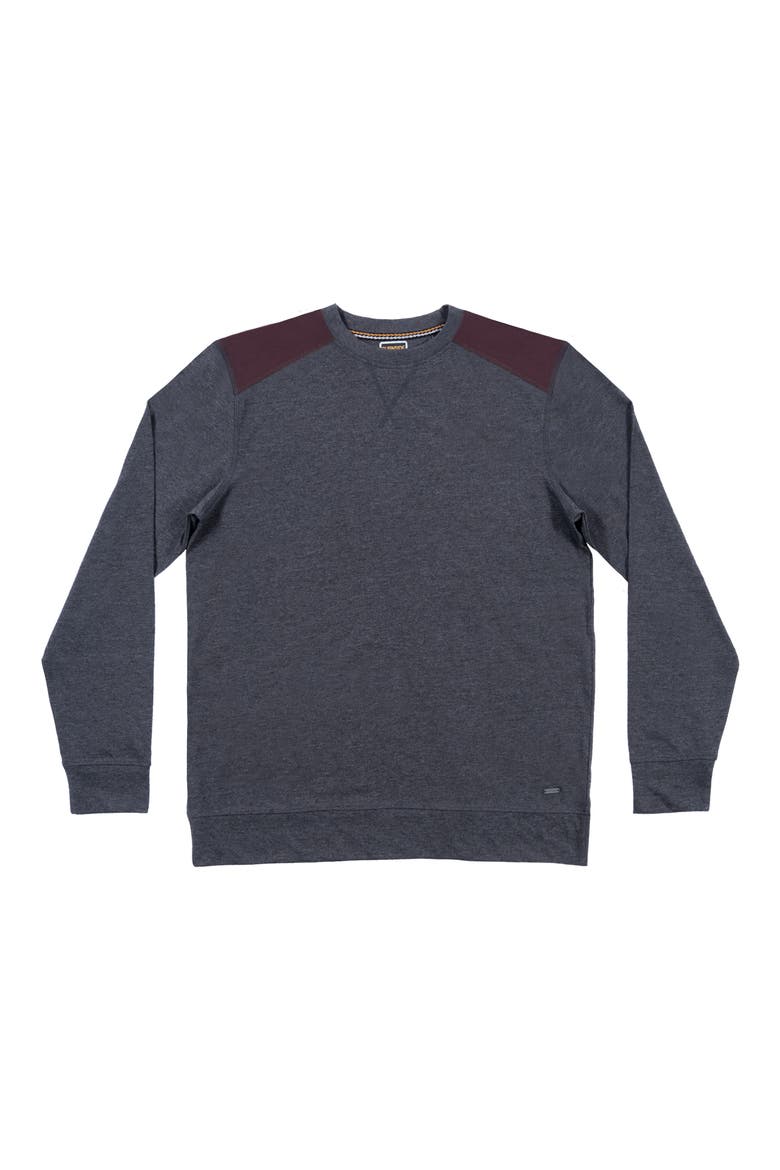 Heathered Long Sleeve T-Shirt, Alternate, color, GREY/ BURGUNDY
