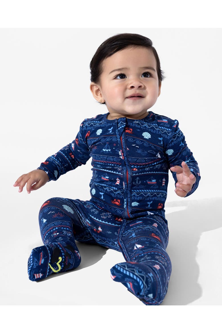 Baby Sail Away Fair Isle Convertible Footie, Alternate, color, Sail Away Fair Isle