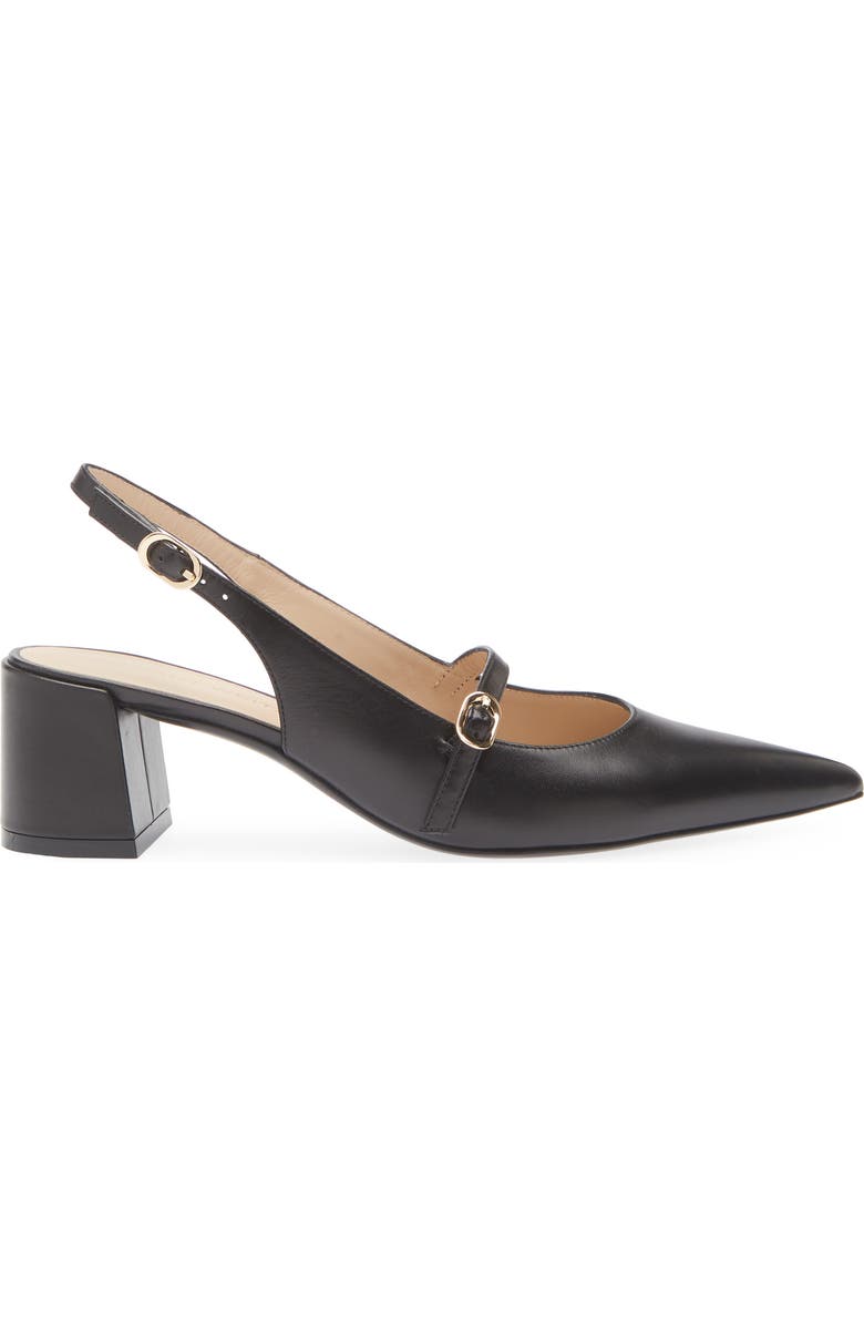 Stuart Weitzman Emilia MJ Slingback Pump, Alternate, color, Black
