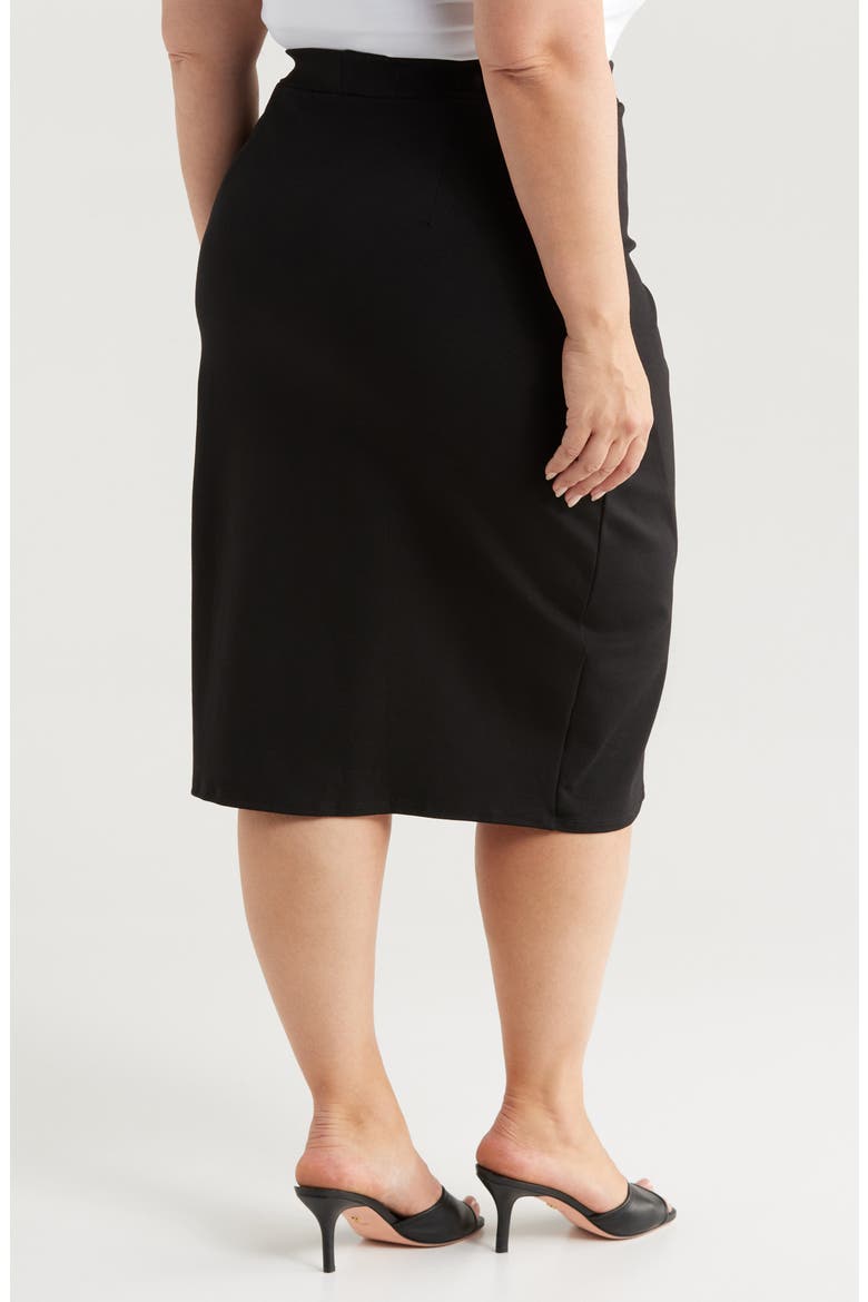 Tulip Hem Wrap Skirt, Alternate, color, BLACK