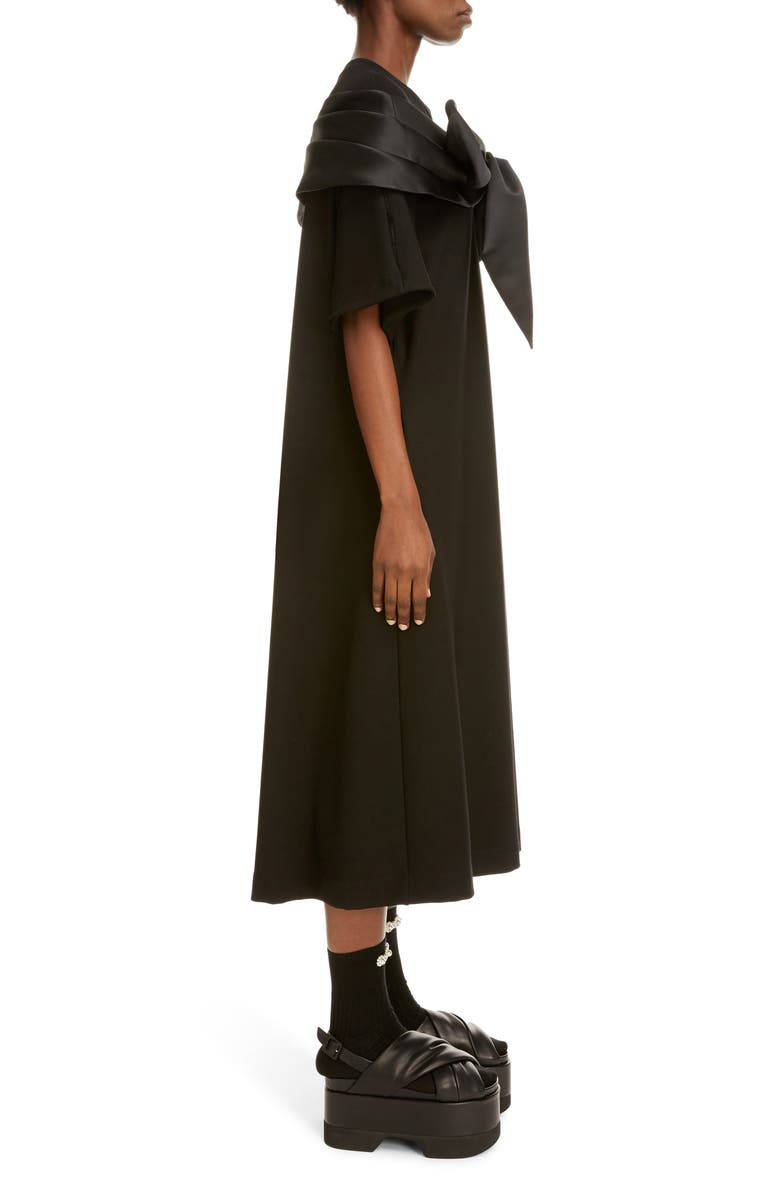 Simone Rocha Bow Detail Midi T-Shirt Dress, Alternate, color,