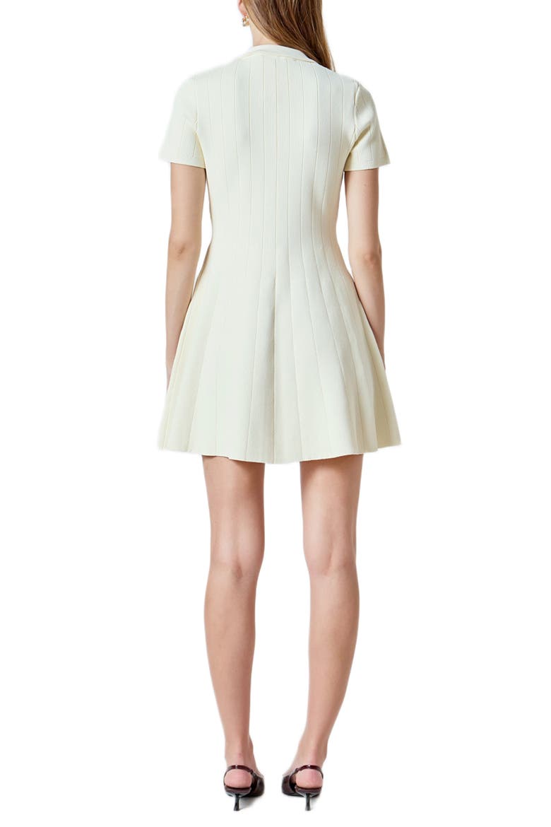 Fit & Flare Knit Minidress, Alternate, color, IVORY