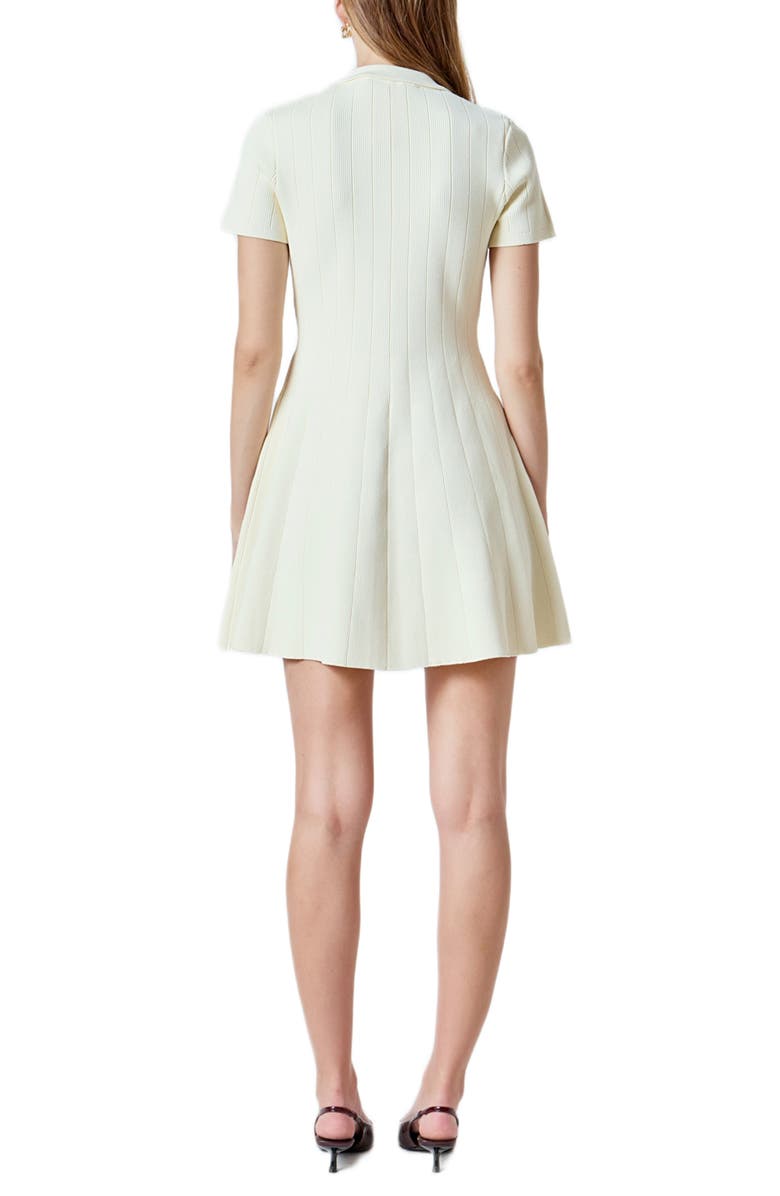 Endless Rose Fit & Flare Knit Minidress, Alternate, color, Ivory