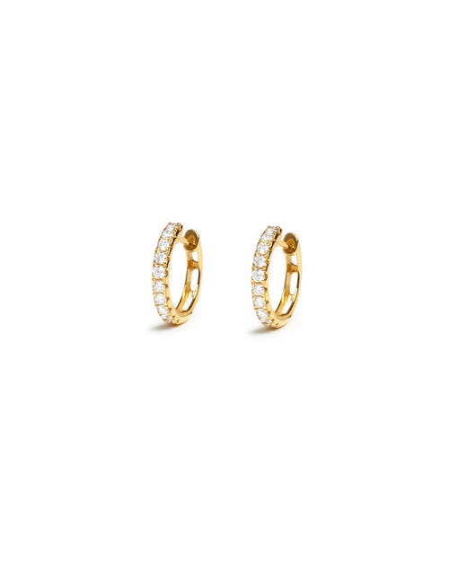 Zarux Bold Diamond Huggies In Gold