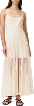AllSaints Harmonia Mesh Maxi Dress