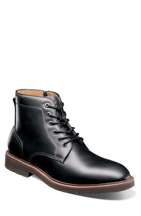Redford Lugged Plain Toe Boot