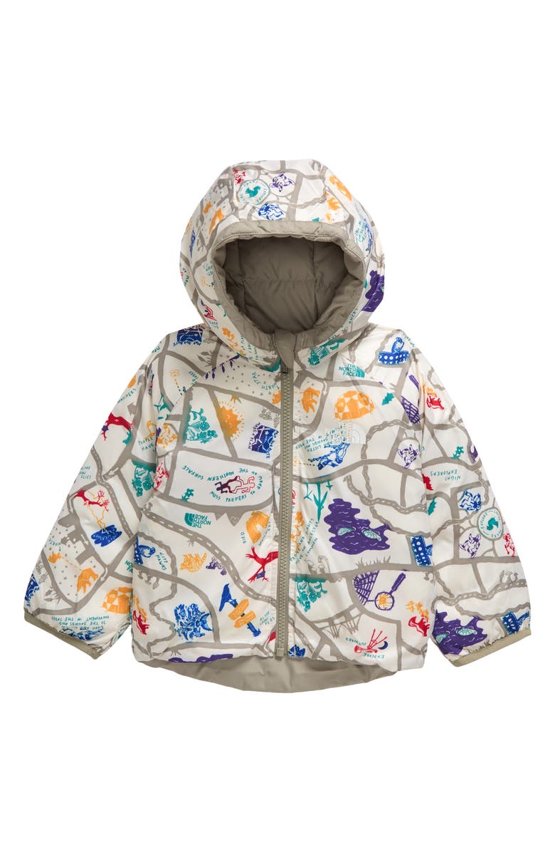 The North Face Perrito Reversible Water Repellent Recycled Polyester Jacket, Alternate, color, Clay Grey