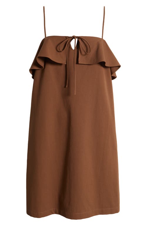 Du Paradis Acacia Minidress In Caramel Brown