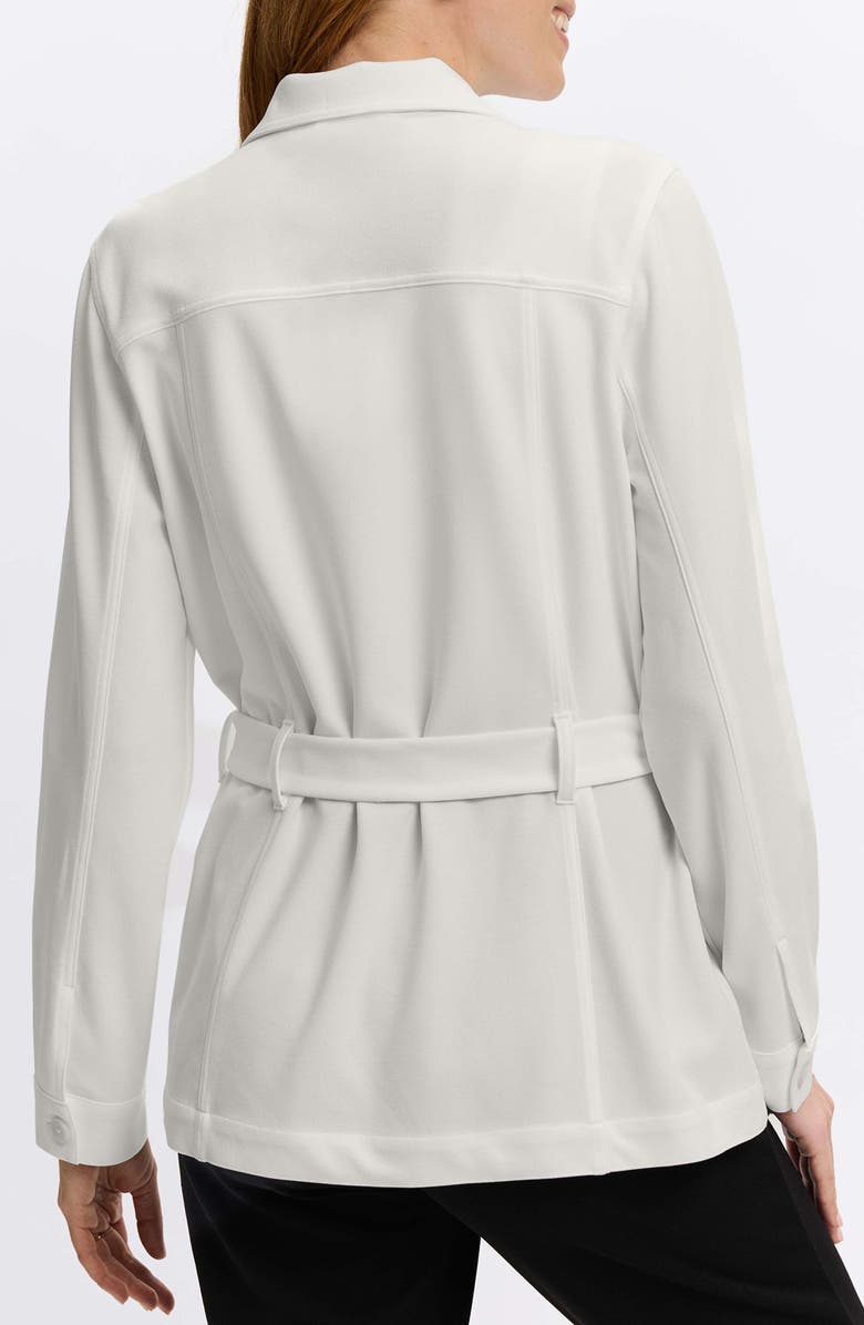 Foxcroft Stella Crepe Knit Utility Jacket, Alternate, color, Ecru