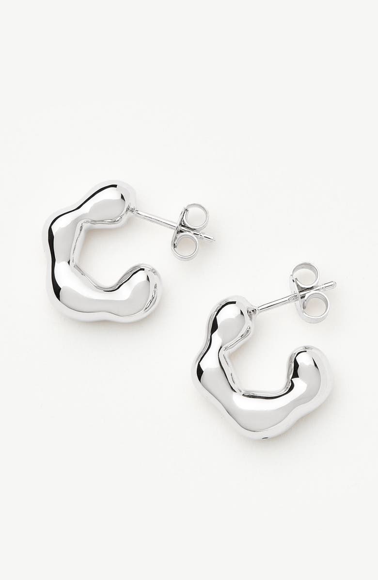 Missoma x Eny Lee Parker Puffy Mini Hoop Earrings, Alternate, color, Silver