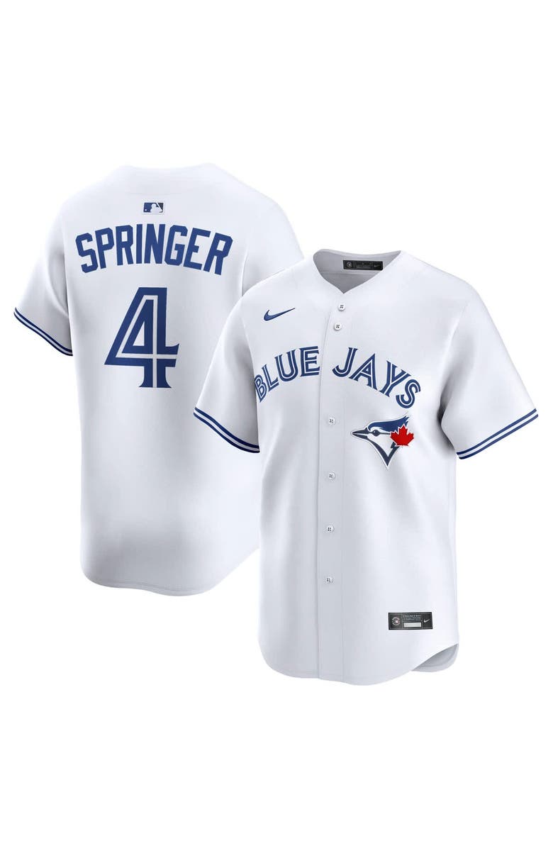 Nike Men's Nike George Springer White Toronto Blue Jays Home Limited Player Jersey, Alternate, color, 