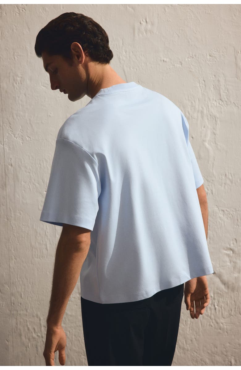 H&M Loose Fit Boxy-style T-shirt, Alternate, color, Light Blue