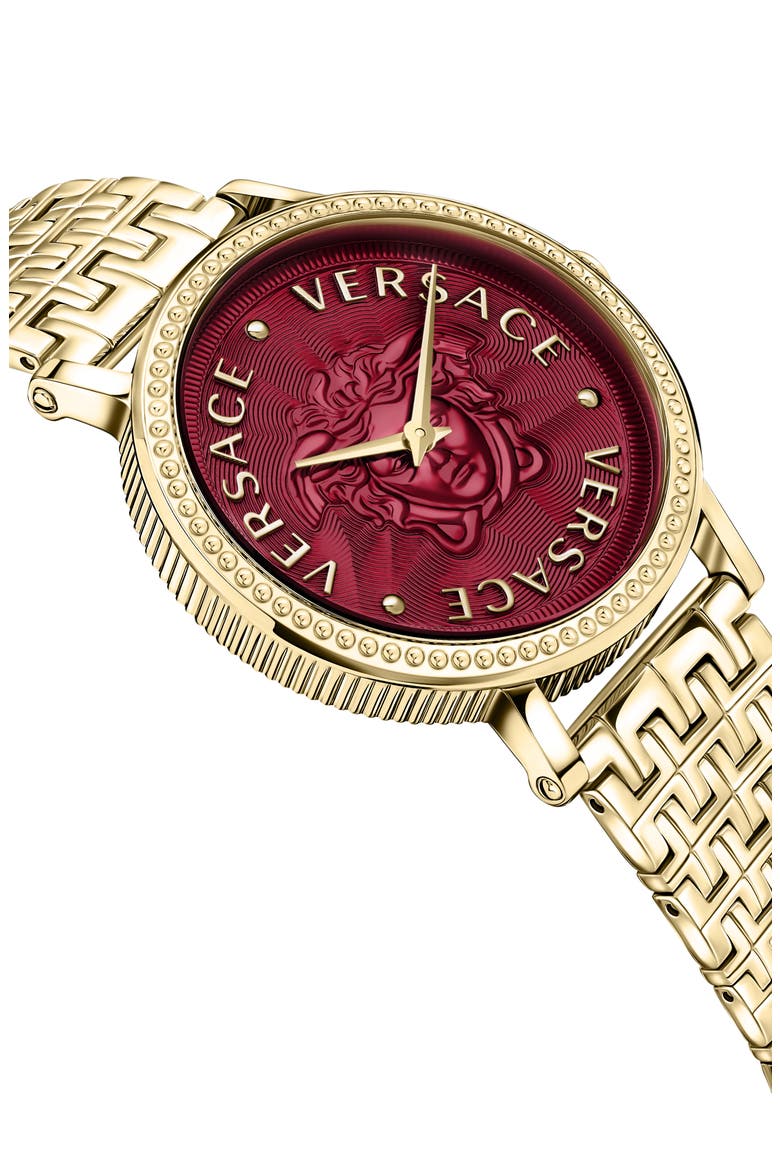 V-Dollar Bracelet Watch, 37mm, Alternate, color, IP YELLOW GOLD