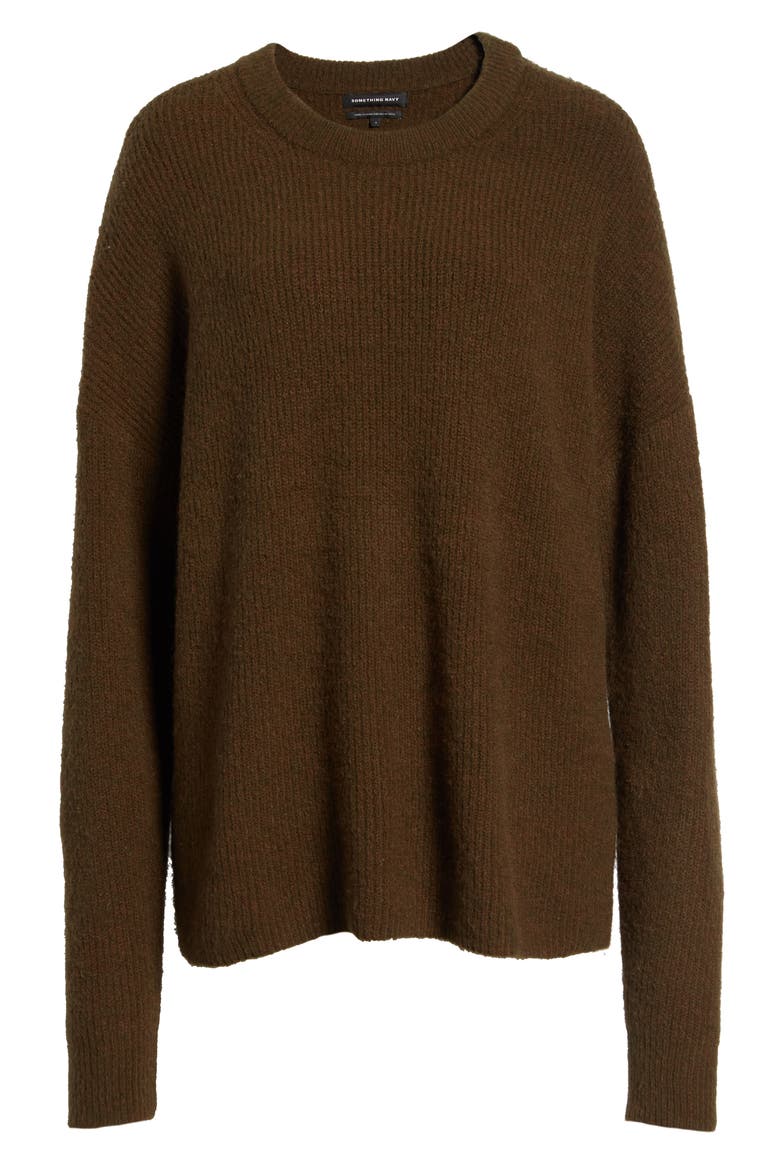 Fuzzy Oversize Sweater (Nordstrom Exclusive), Alternate, color, GREEN BRONZE