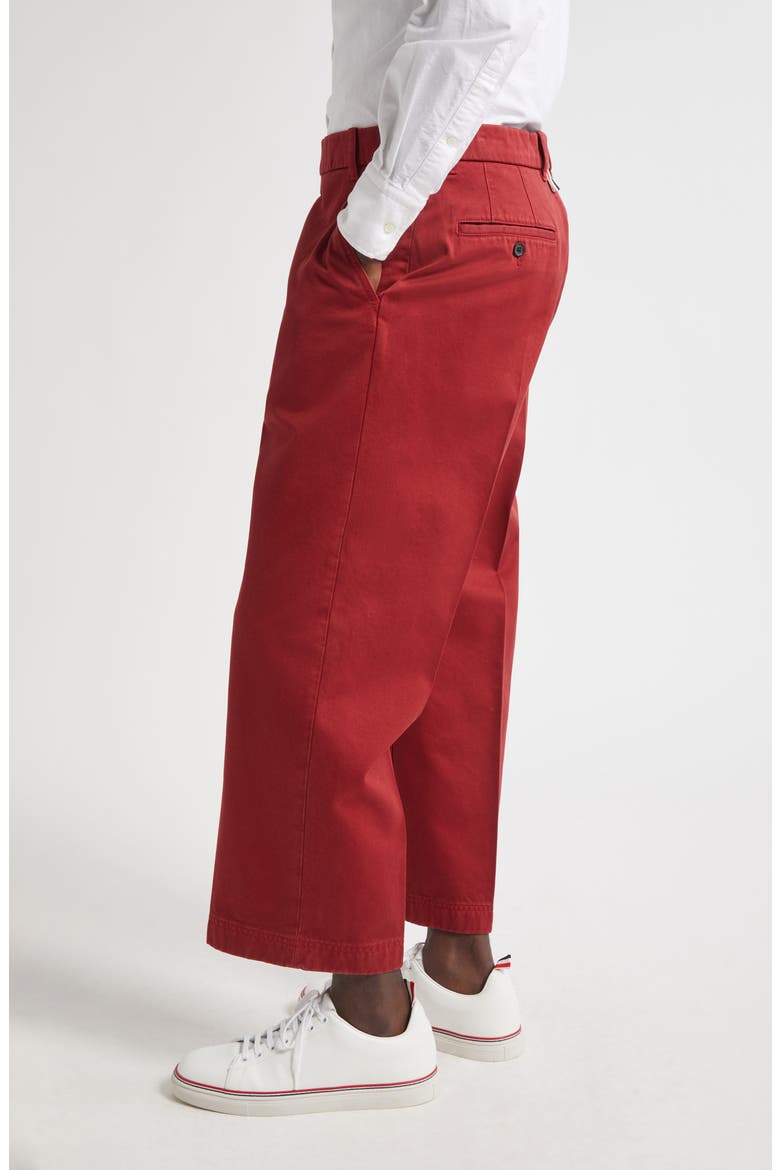 Cotton Twill Crop Chinos, Alternate, color, BURGUNDY
