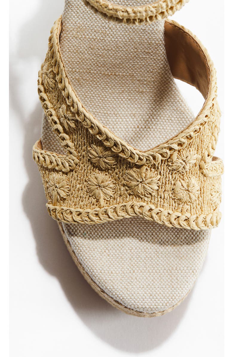 H&M Heeled espadrilles, Alternate, color, Beige