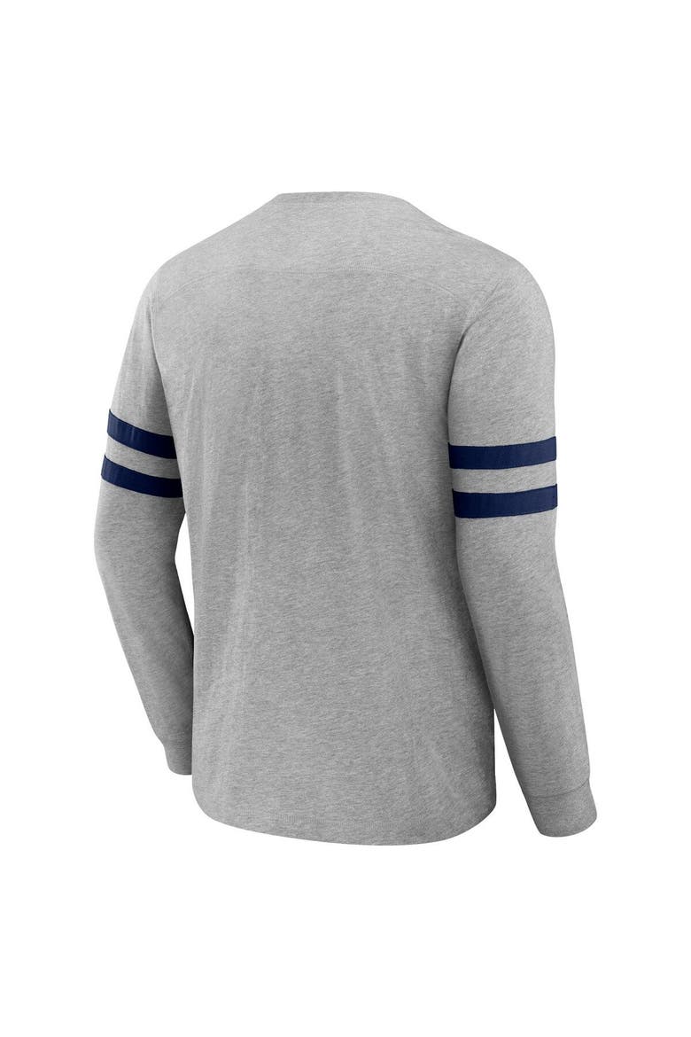 Men's NFL x Darius Rucker Collection by Fanatics Heather Gray Denver Broncos Henley Long Sleeve T-Shirt, Alternate, color, Heather Gray