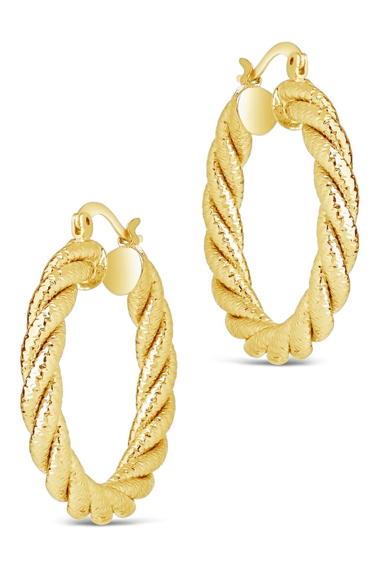 Cerys Twist Hoop Earrings, Alternate, color, GOLD